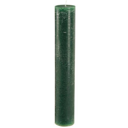 Produkt Rustykalna zielona świeca w sztyfcie do nastrojowego oświetlenia i dekoracji świątecznych długość 300mm szerokość 50mm 4 szt
