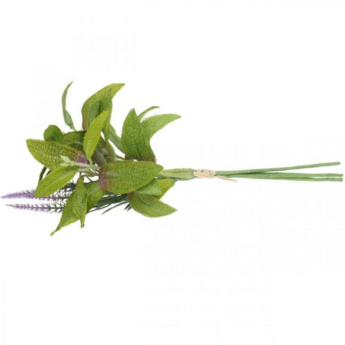 Produkt Sztuczna wiązka szałwii, jedwabne kwiaty, gałązki szałwii sztuczny fiolet L26cm 4szt