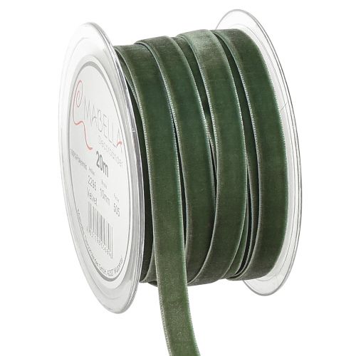Wstążka prezentowa aksamitna Wstążka ozdobna zielona B10mm 20m