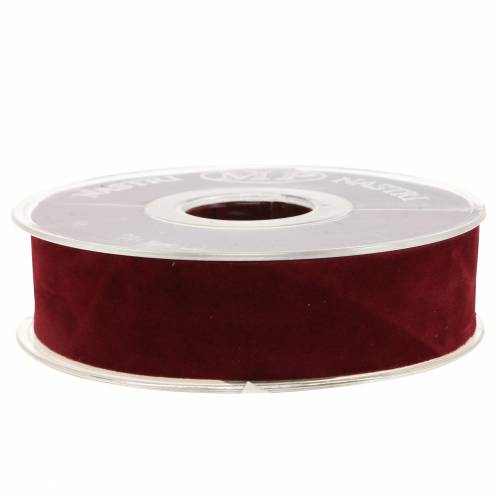 Produkt Wstążka aksamitna Bordeaux czerwona 25mm 7m
