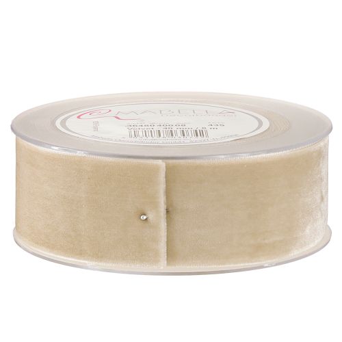 Produkt Wstążka ozdobna aksamitna wstążka prezentowa aksamitna beżowa 40mm 8m