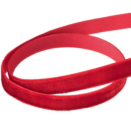 Produkt Wstążka dekoracyjna aksamitna Wstążka aksamitna czerwona 10mm 20m