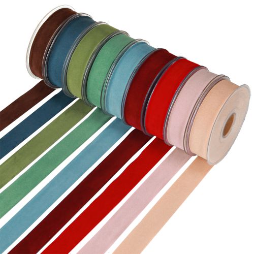 Wstążka prezentowa aksamitna 25mm 7m Różne kolory