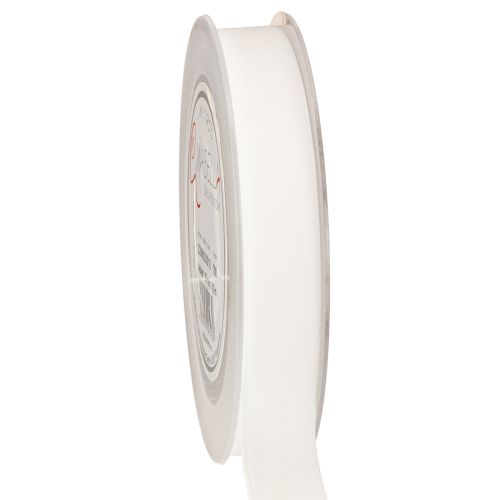 Wstążka aksamitna, wstążka prezentowa, wstążka ozdobna, biały aksamit, szerokość 20 mm, długość 10 m