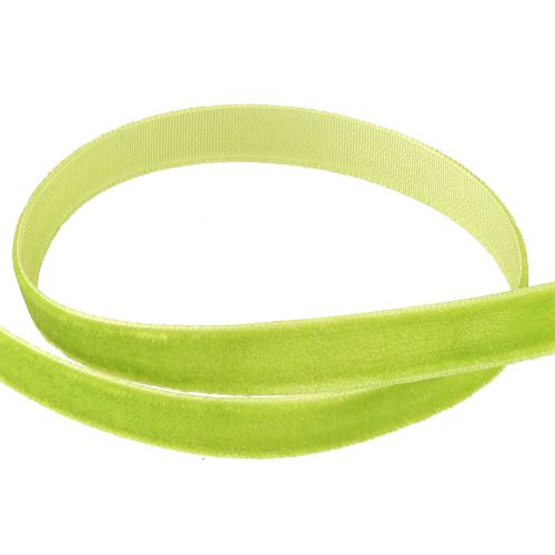 Produkt Wstążka aksamitna jasnozielona dekoracyjna wstążka aksamitna zielona 10mm 20m