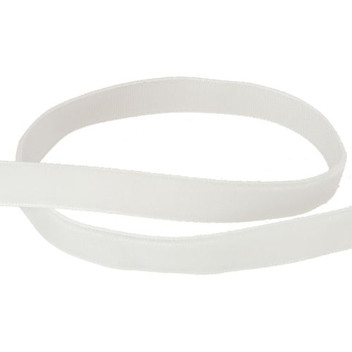 Produkt Wstążka aksamitna biała wstążka dekoracyjna wstążka prezentowa biała 10mm 20m