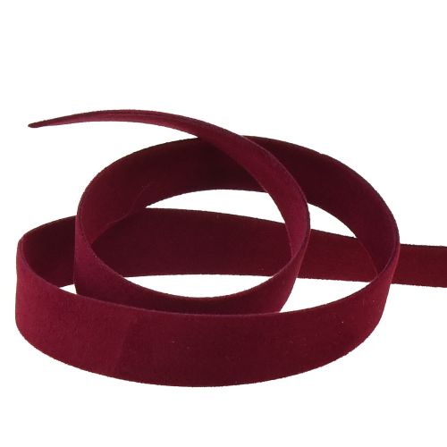 Floristik24 Wstążka aksamitna Bordeaux ozdobna wstążka wstążka prezentowa W15mm L7m