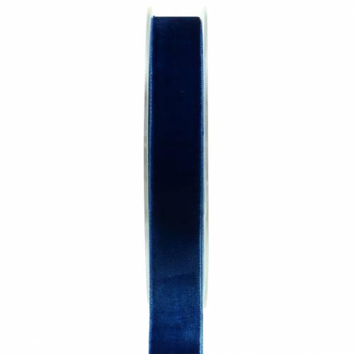 Floristik24 Aksamitna wstążka niebieska 20mm 10m