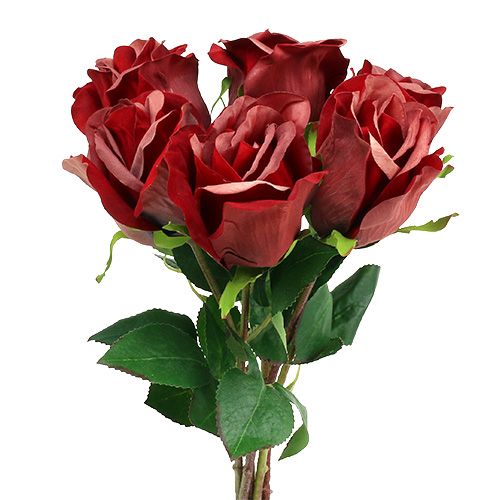 Produkt Róża aksamitna czerwona Ø8cm dł.45cm 6 szt.
