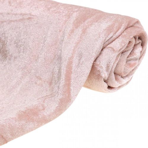 Floristik24 Tkanina dekoracyjna Velvet Stary różowy aksamitna dekoracja stołu 140×300cm