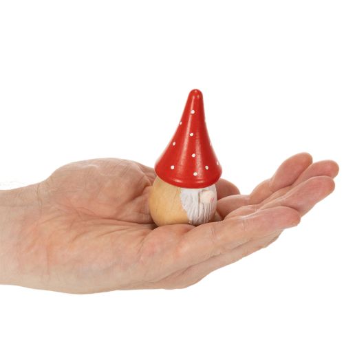 Miniaturowa figurka krasnala Muchomor czerwony dekoracja stołu 10 cm 6 szt. | Floristik24.pl