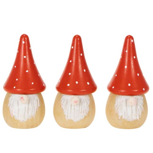 Miniaturowa figurka krasnala Muchomor czerwony dekoracja stołu 10 cm 6 szt. | Floristik24.pl