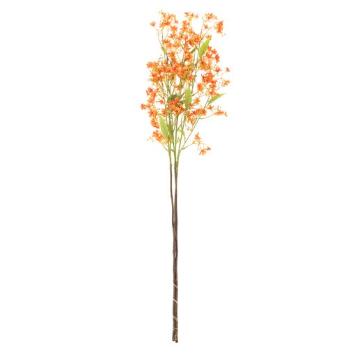 Sztuczny kwiat orchidei gałązka pomarańczowa filigranowa dekoracja pokoju 110cm 3 szt. | Floristik24.pl