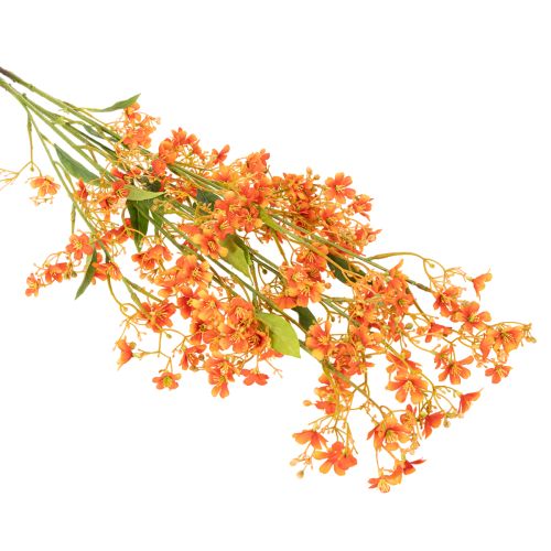 Sztuczny kwiat orchidei gałązka pomarańczowa filigranowa dekoracja pokoju 110cm 3 szt. | Floristik24.pl