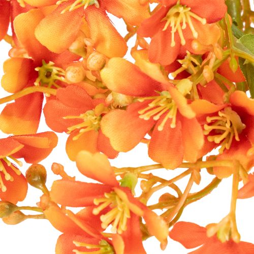 Sztuczny kwiat orchidei gałązka pomarańczowa filigranowa dekoracja pokoju 110cm 3 szt. | Floristik24.pl