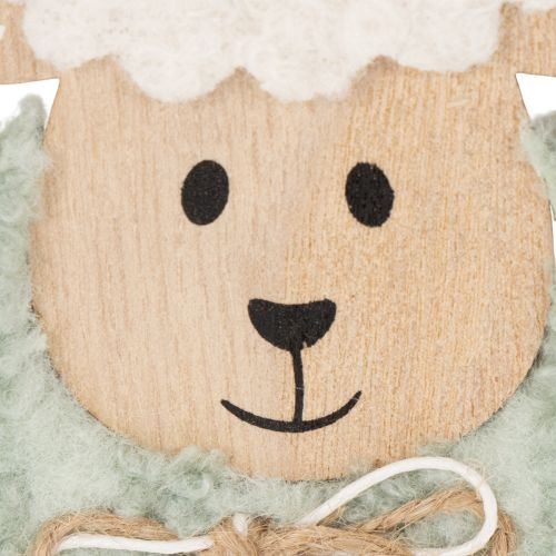 Produkt Drewniana ozdoba w kształcie owcy, śliczna figurka dekoracyjna na wiosnę i Wielkanoc, dekoracja stołu, 11 cm, 6 sztuk