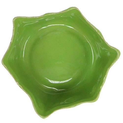 Floristik24 Miska ceramiczna w kolorze zielonym Ø13cm H6cm