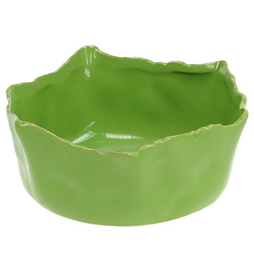 Floristik24 Miska ceramiczna zielona Ø17cm H7cm