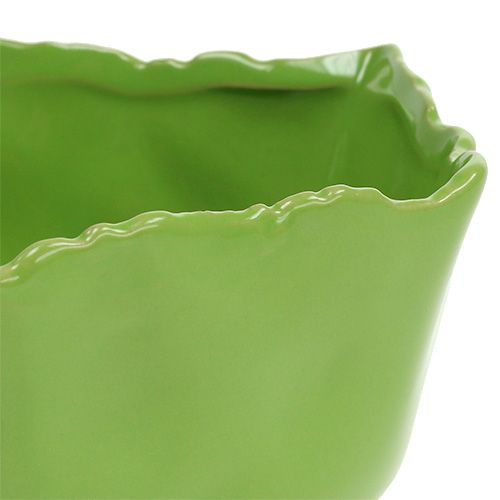 Floristik24 Miska ceramiczna zielona Ø17cm H7cm