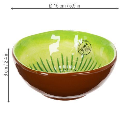 Produkt Ceramiczna miska do serwowania, wzór kiwi. Idealna na stylowe stoły jadalniane i bufety. 15 cm