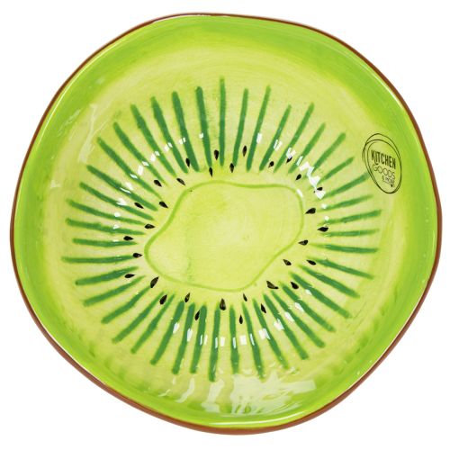 Produkt Ceramiczna miska do serwowania, wzór kiwi. Idealna na stylowe stoły jadalniane i bufety. 15 cm