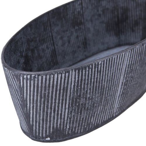 Produkt Miska owalna metalowa czarno-szara vintage 32,5/37cm zestaw 2 szt.