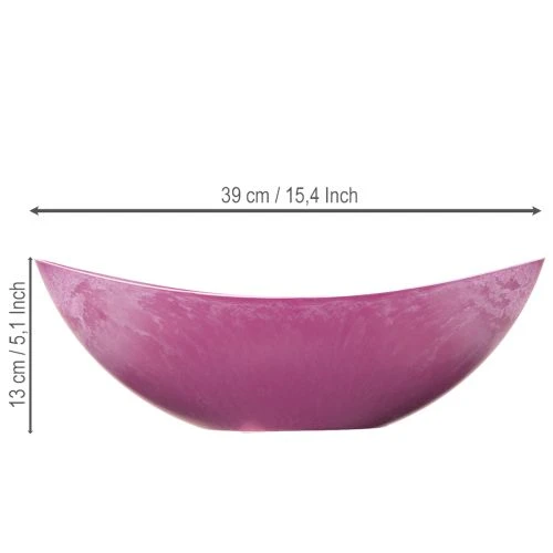 Miska plastikowa, różowa, 39 cm x 13 cm, wys. 13 cm | Floristik24.pl