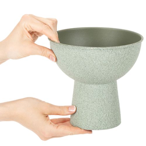 Nowoczesna okrągła donica na wysokiej podstawie, 18 cm | Floristik24.pl