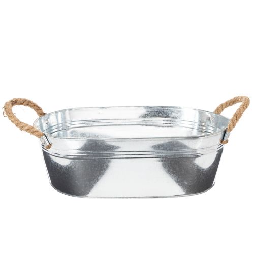 Miska owalna 35 cm x 21,5 cm wys. 11,5 cm, cynk błyszczący kupić | Floristik24.pl