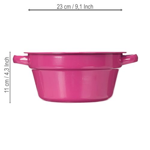 Produkt Doniczka metalowa, letnia ozdoba do salonu, 23 cm, 3 sztuki