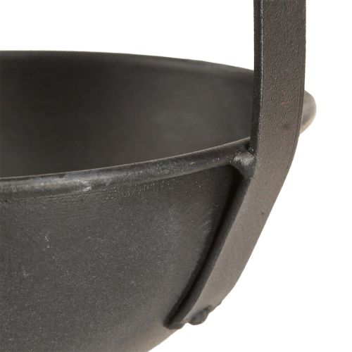 Floristik24 Miska do sadzenia kielnia dekoracyjna antracytowa Ø12,5cm 3szt