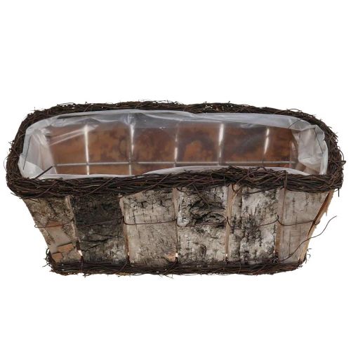 Produkt Doniczka prostokątna kora brzozowa winorośli 36x18x14cm