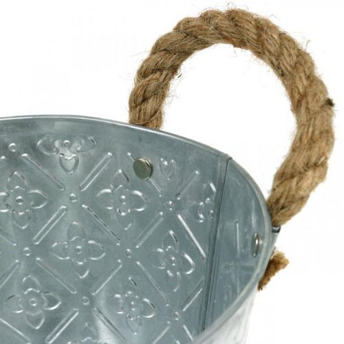 Floristik24 Doniczka z uchwytami, metalowa misa, taca na kwiaty L31cm