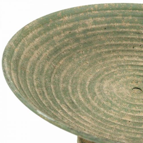 Floristik24 Miska z nóżką, dekoracyjna miska, metalowy pojemnik Antique Look Ø26cm H12cm