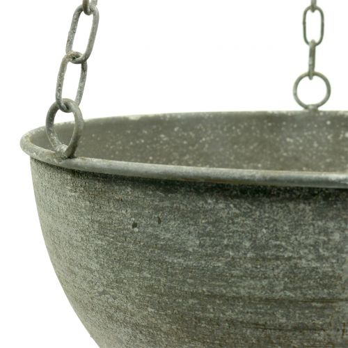 Floristik24 Wisząca doniczka szara Ø26cm H23cm