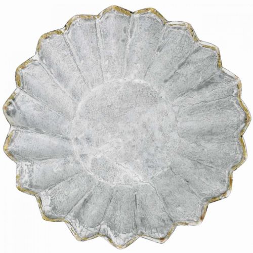 Floristik24 Ozdobna forma do pieczenia wykonana z metalu, metalowa ozdoba do sadzenia, foremki do ciast ze złotym brzegiem Ø13cm W3,5cm