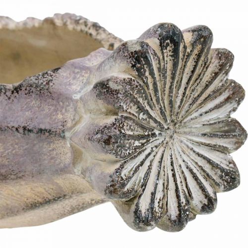 Floristik24 Kapsułka makowa do sadzenia, betonowa dekoracja, doniczka, dekoracja ogrodowa L29,5cm