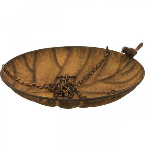Produkt Dekoracyjna miska do zawieszania dekoracji ogrodowych w kolorze rdzy Ø31cm dł.62cm