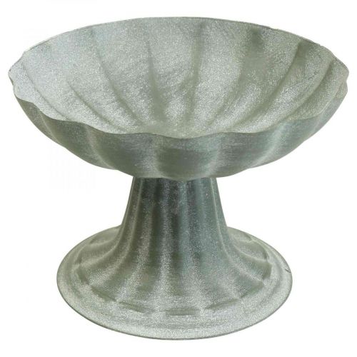 Dekoracyjna miska z nóżką metalowa miska vintage W12cm Ø17cm