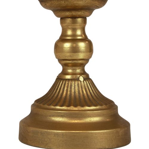 Floristik24 Miska z ozdobną metalową nóżką, złota Ø25,5cm W24cm