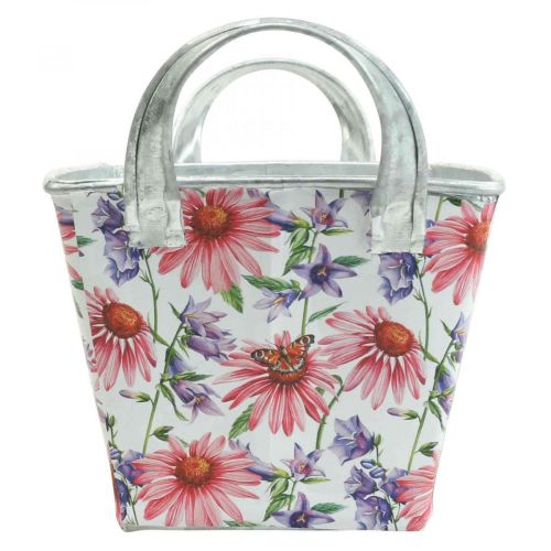 Produkt Jardiniere wiosenna skrzynka na kwiaty ozdoba metalowa 20×12,5×10cm