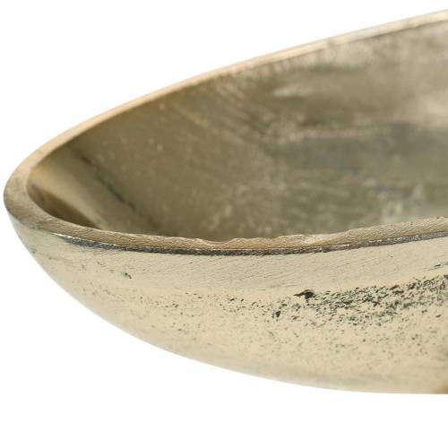 Floristik24 Miska owalna ze stopką Złota 20,5×8cm