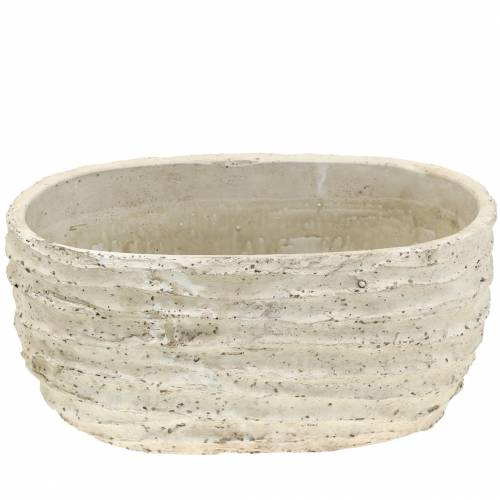 Floristik24 Doniczka Roślina Oval White Antique 27cm x 16cm H13cm