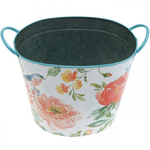 Produkt Wiaderko do roślin owalne vintage metalowa dekoracja wiosenna sadzarka 27,5cm