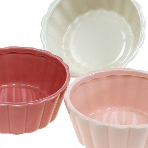 Floristik24 Doniczka forma do pieczenia, forma do ciasta do sadzenia, doniczka ceramiczna wys.5cm Ø12,5cm 3szt