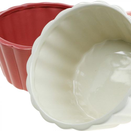 Floristik24 Ciasto w kształcie doniczki, naczynie do pieczenia w misce kwiatowej, dekoracja ceramiczna H8cm Ø15,5cm 3szt