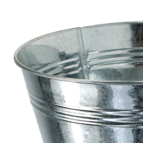 Floristik24 Metalowa miska okrągła błyszcząca srebrna Ø22cm W9,5cm 6szt