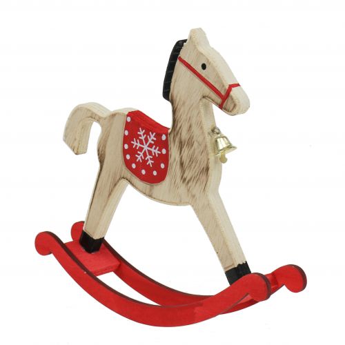 Produkt Koń na biegunach Drewno Naturalne, Czerwone 21,5cm H21cm
