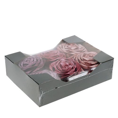 Floristik24 Róża piankowa mix Ø10cm 6szt