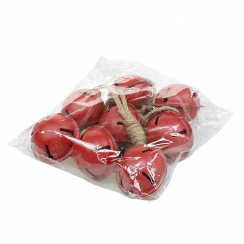 Floristik24 Dzwonki z gwiazdą na wstążce do zawieszenia czerwone L30cm 2szt.